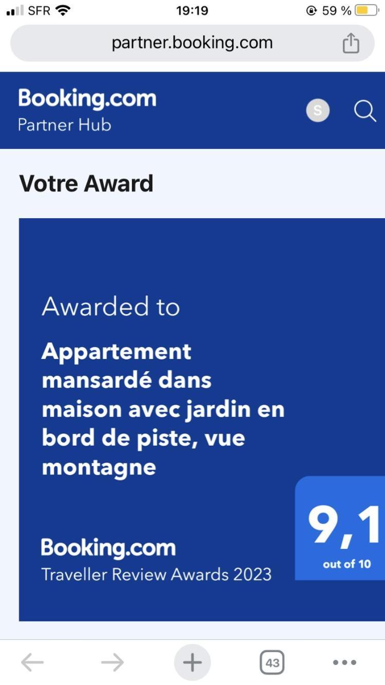 Logement Mansarde Dans Maison Avec Jardin En Bord De Piste, Vue Montagne Ле Уш Екстериор снимка